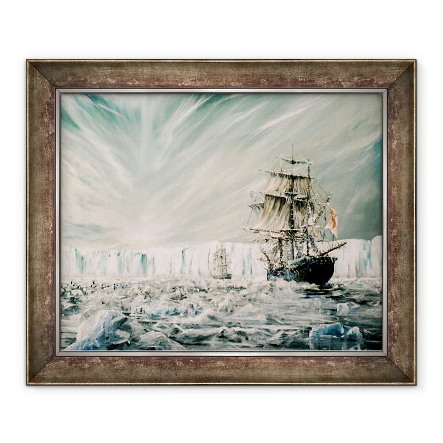 Tablou inramat - Vincent Alexander Booth - James Clark Ross descopera platoul de gheata din Antarctica ianuarie 1841 1, 2006, 70 x 85 cm