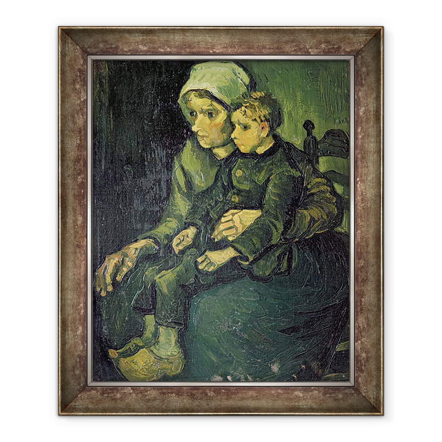 Tablou inramat - Vincent van Gogh - Mama si Copil, 70 x 85 cm