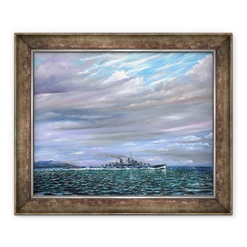 Tablou inramat - Vincent Alexander Booth - USS Juneau Guardalcanal 1942, 2019, 70 x 85 cm Tablou inramat - Vincent Alexander Booth - USS Juneau Guardalcanal 1942, 2019, 70 x 85 cm