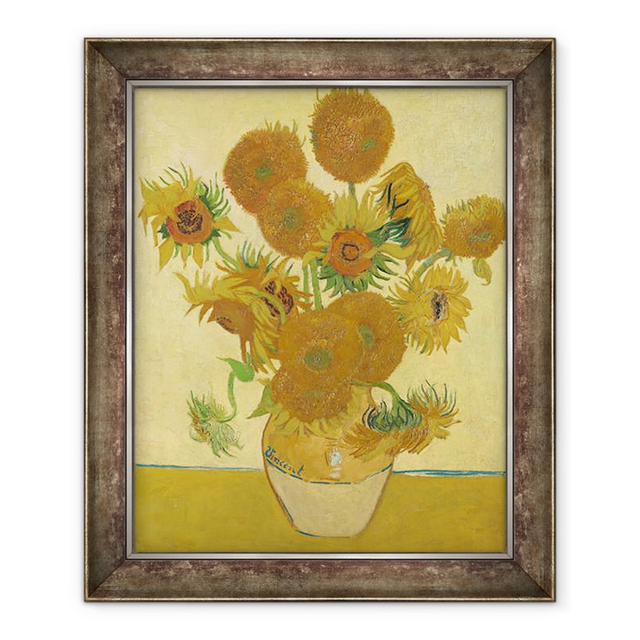 Tablou inramat - Vincent van Gogh - Floarea-soarelui II, 90 x 110 cm