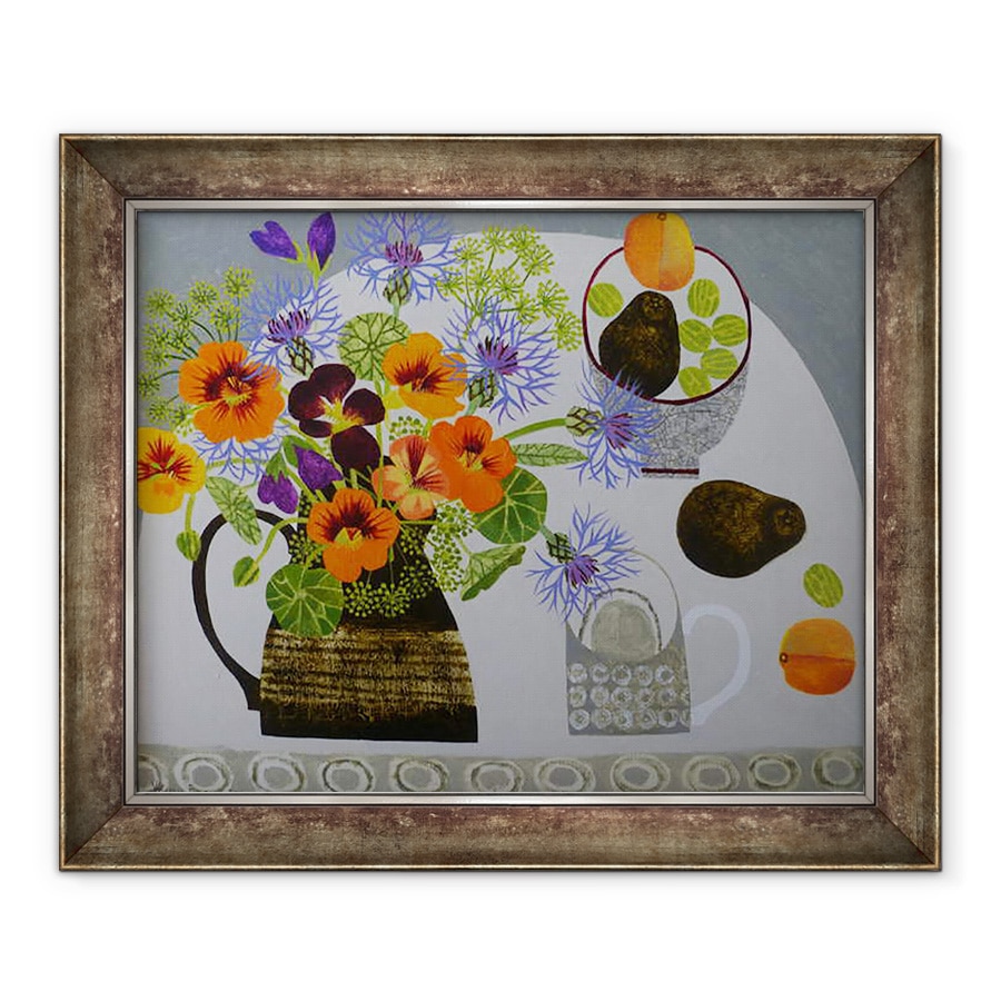 Tablou inramat - Vanessa Bowman - Nasturtiums si coacaze, 70 x 85 cm