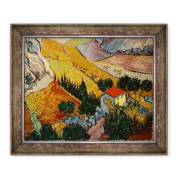 Tablou inramat - Vincent van Gogh - Peisaj cu Casa si Plug, 70 x 85 cm Tablou inramat - Vincent van Gogh - Peisaj cu Casa si Plug, 70 x 85 cm