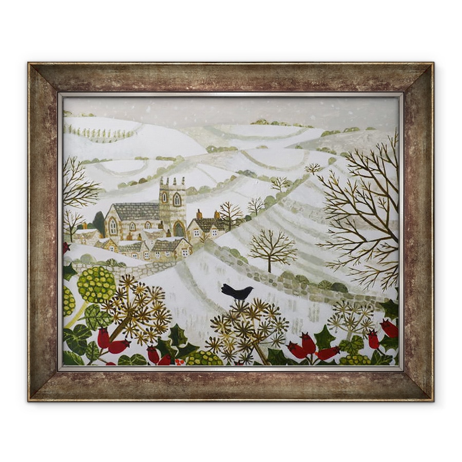 Tablou inramat - Vanessa Bowman - Biserica din Valea, Iarna, 70 x 85 cm