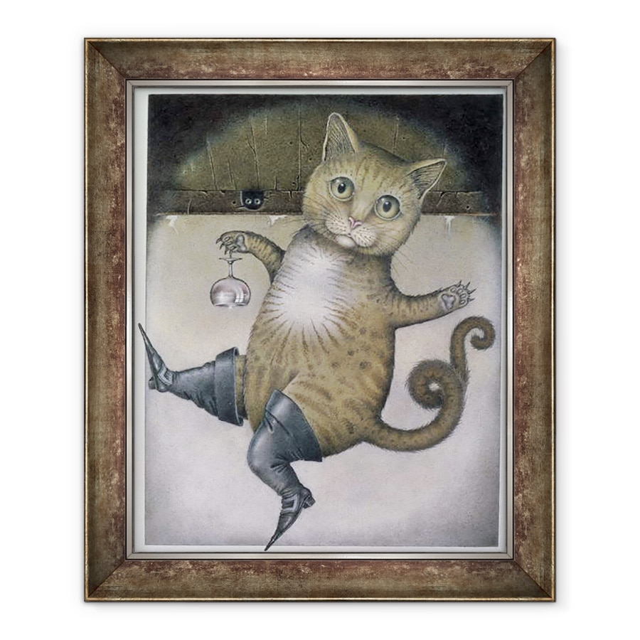 Tablou inramat - Wayne Anderson - Motanul in Boots face un Somersault, 70 x 85 cm