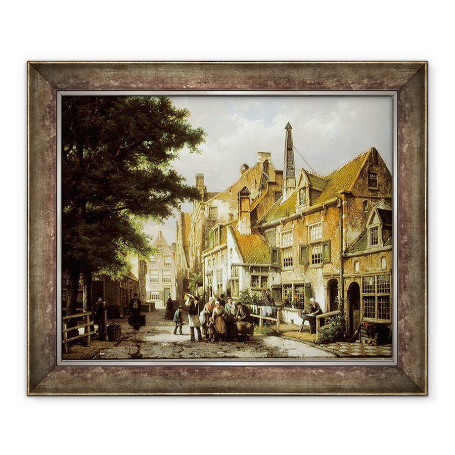 Tablou inramat - Willem Koekkoek - Scene Street, 70 x 85 cm