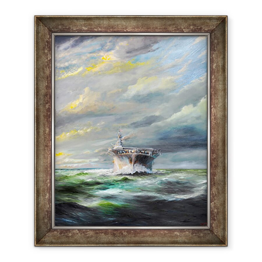 Tablou inramat - Vincent Alexander Booth - USS Enterprise revine la Pearl, 2019, 70 x 85 cm