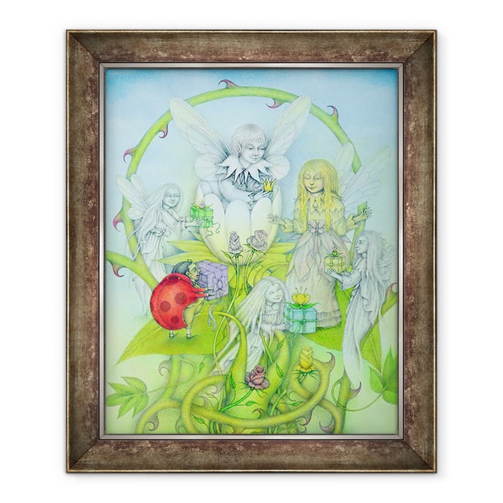 Tablou inramat - Wayne Anderson - Spirite de flori, 90 x 110 cm