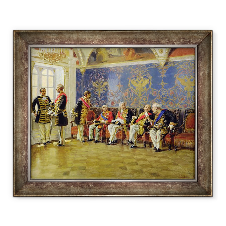 Tablou inramat - Vladimir Egorovic Makovsky - Asteptand o audienta, 70 x 85 cm