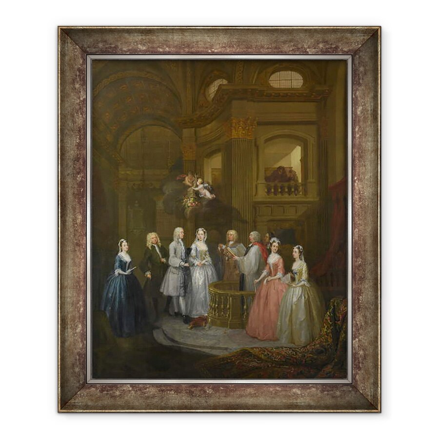 Tablou inramat - William Hogarth - Nunta lui Stephen Beckingham si Mary Cox, 70 x 85 cm