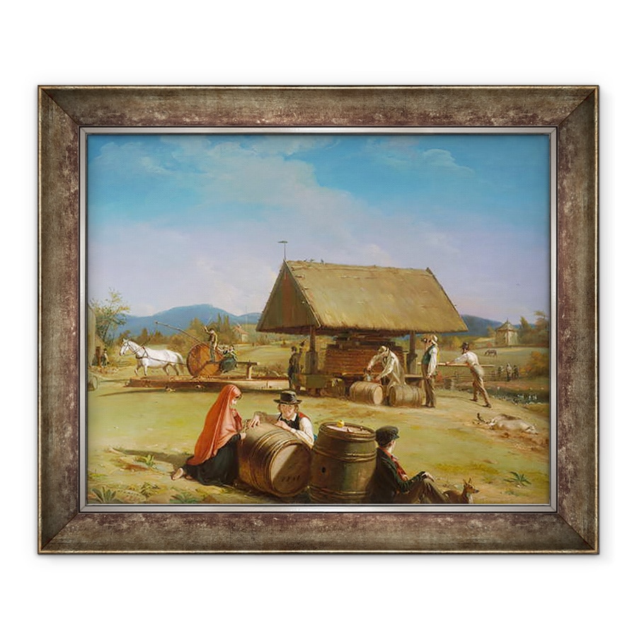 Tablou inramat - William Sidney Mount - Fabricarea cidrului, 70 x 85 cm
