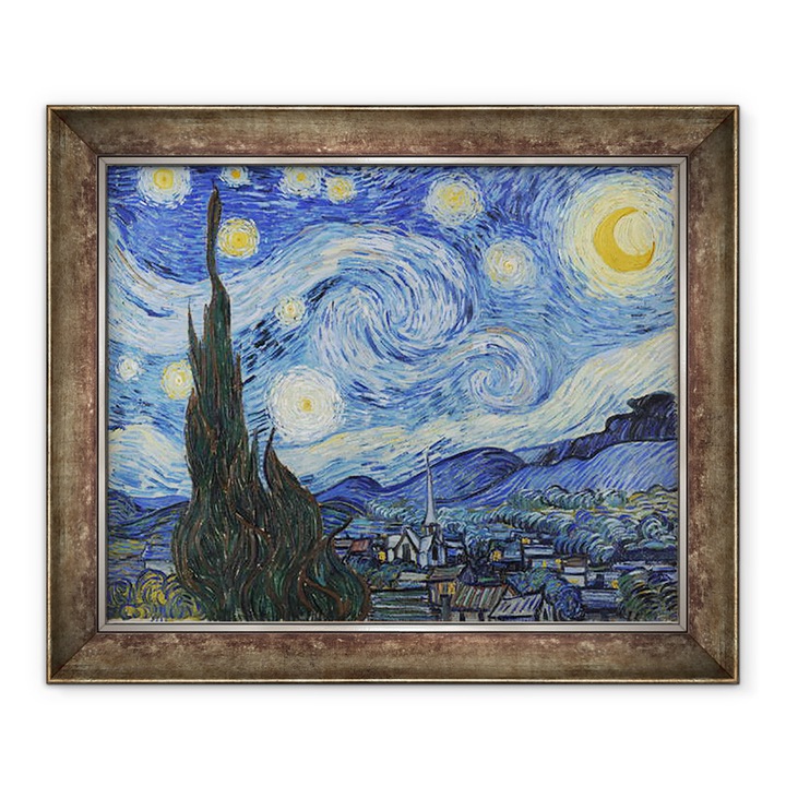 Tablou inramat - Vincent van Gogh - Noaptea instelata II, 50 x 60 cm