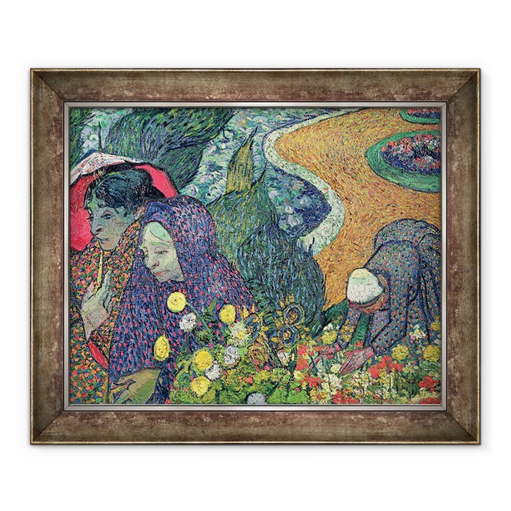 Картина в рамка - Винсент ван Гог - Дамите от Арл Спомени от градината в Етен, 90 x 110 см
