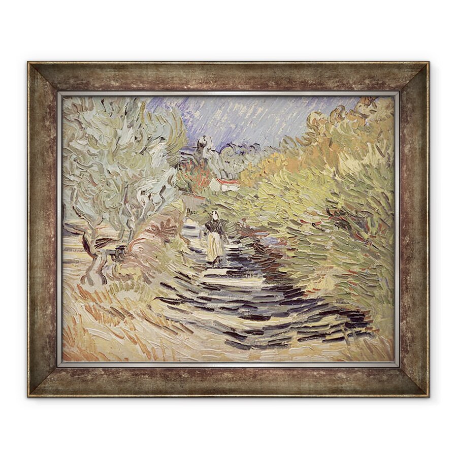 Tablou inramat - Vincent van Gogh - Un drum in St Remy cu figuri de sex feminin, 70 x 85 cm