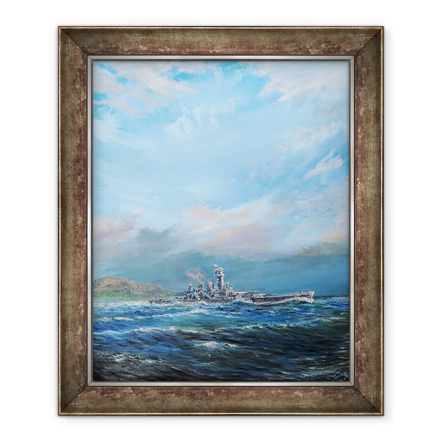 Tablou inramat - Vincent Alexander Booth - USS Washington paraseste Guadalcanal, 2018, 70 x 85 cm