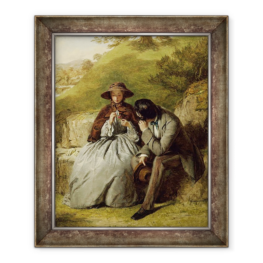 Tablou inramat - William Powell Frith - indragostitii, 70 x 85 cm