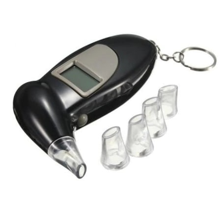 Alcool tester digital cu display LCD, Etilotest digital, 5 mustiuc, plastic, Dalimag