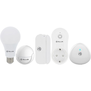 Tellur Smart WiFi Safety Pack, Bulb, Socket, Sensors Tellur Smart WiFi Safety Pack, Bulb, Socket, Sensors