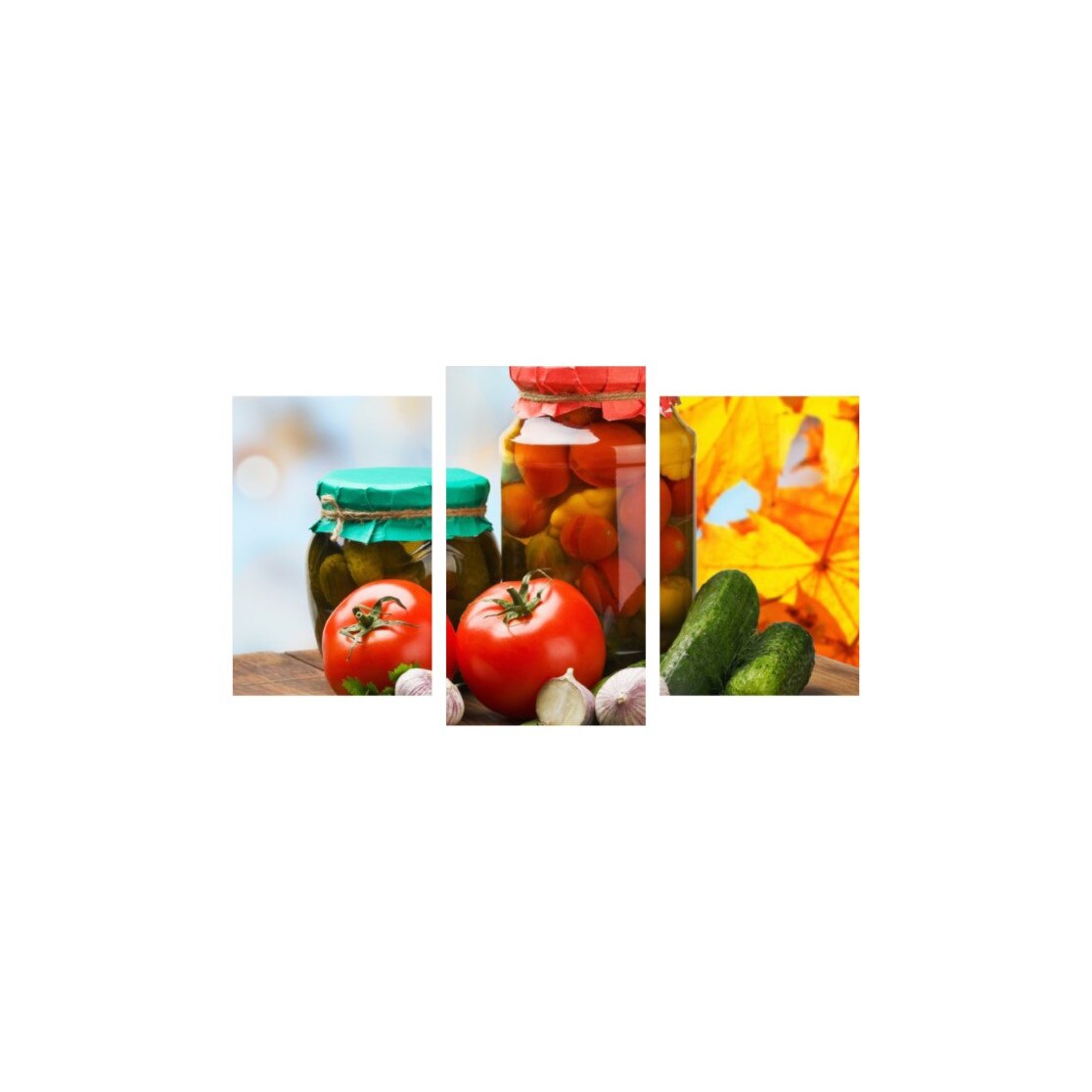 Tablou multicanvas 3 piese 150x90 cm, Food and Drinks model 101