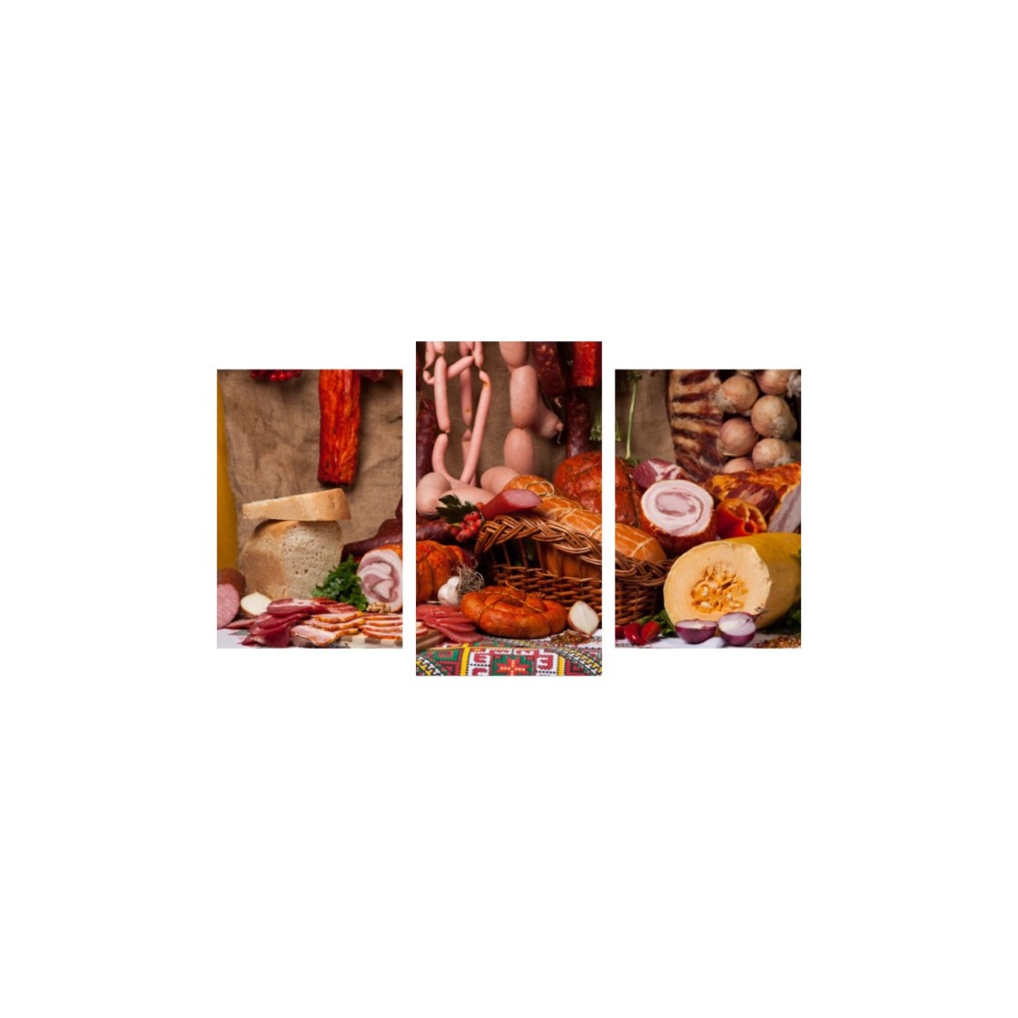 Tablou multicanvas 3 piese 150x90 cm, Food and Drinks model 249