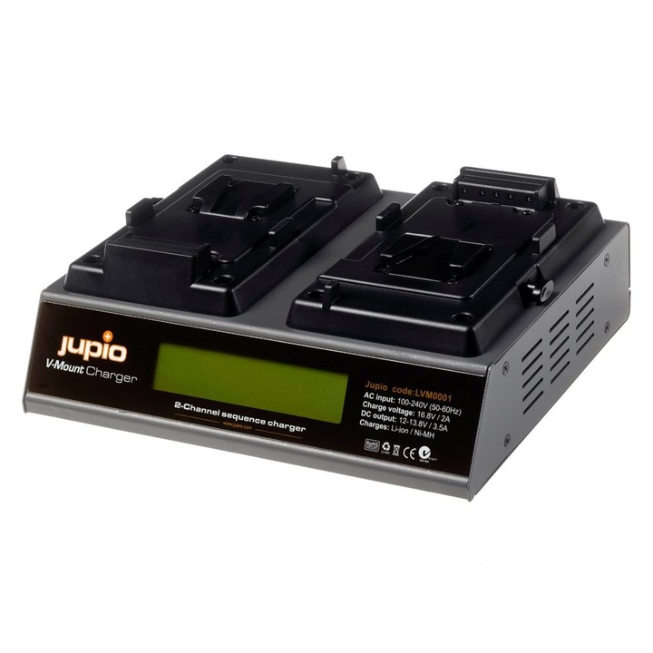 V-Mount Battery Charger Broadcast akkumulátor töltő videokamerához a Jupiotól