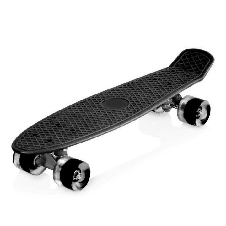 Penny Board, Atlas, Plastic/Metal, 55 x 14.5 cm, Negru