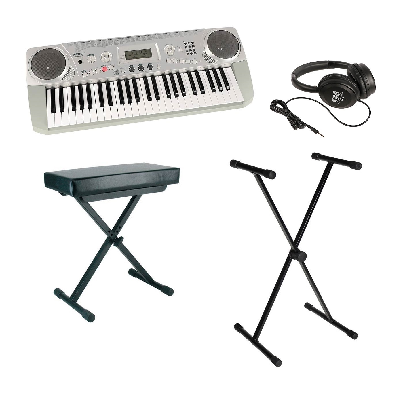 Set orga Medeli MC49A, casti, scaun, stativ