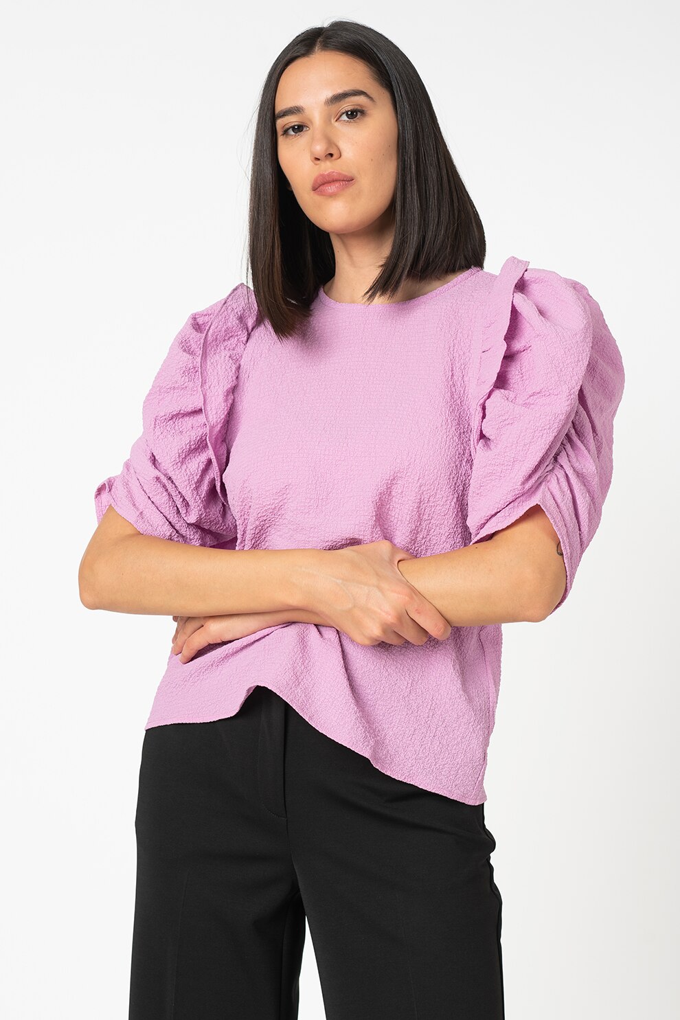 Vero Moda, Bluza cu maneci bufante Luna, Lila