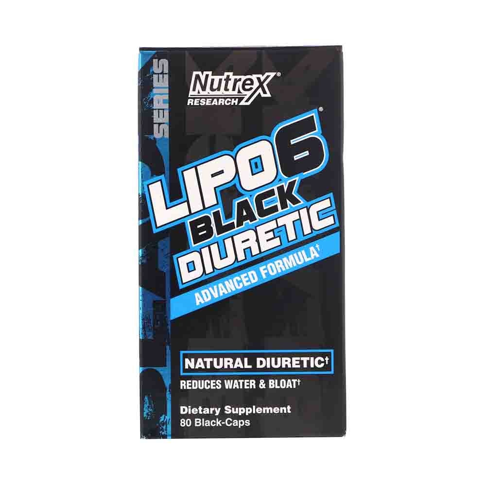 Diuretic Lipo 6 Black, Nutrex Research, 80 Capsule USA