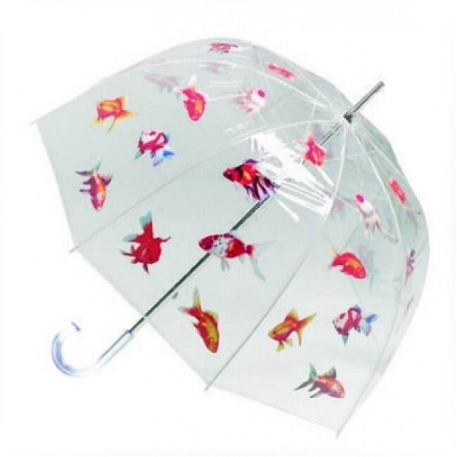 Umbrela de dama, Galleria, transparenta, cu model pesti