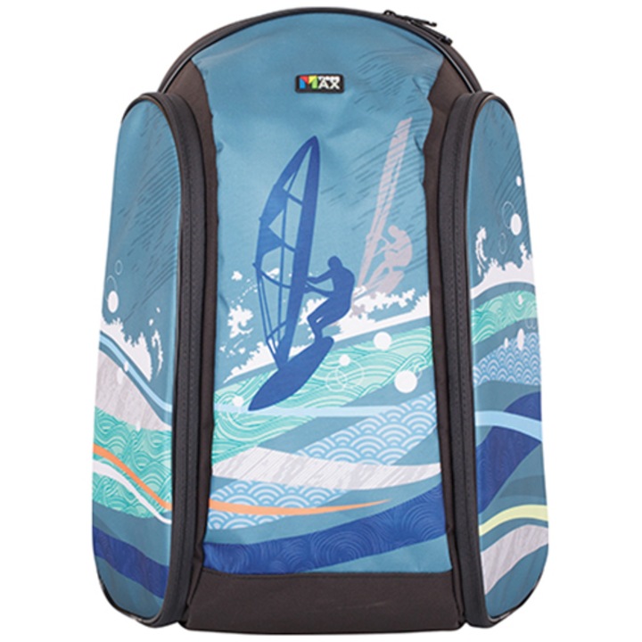 Rucsac Tiger, motiv Surfing, culoare albastra46x33x21cm