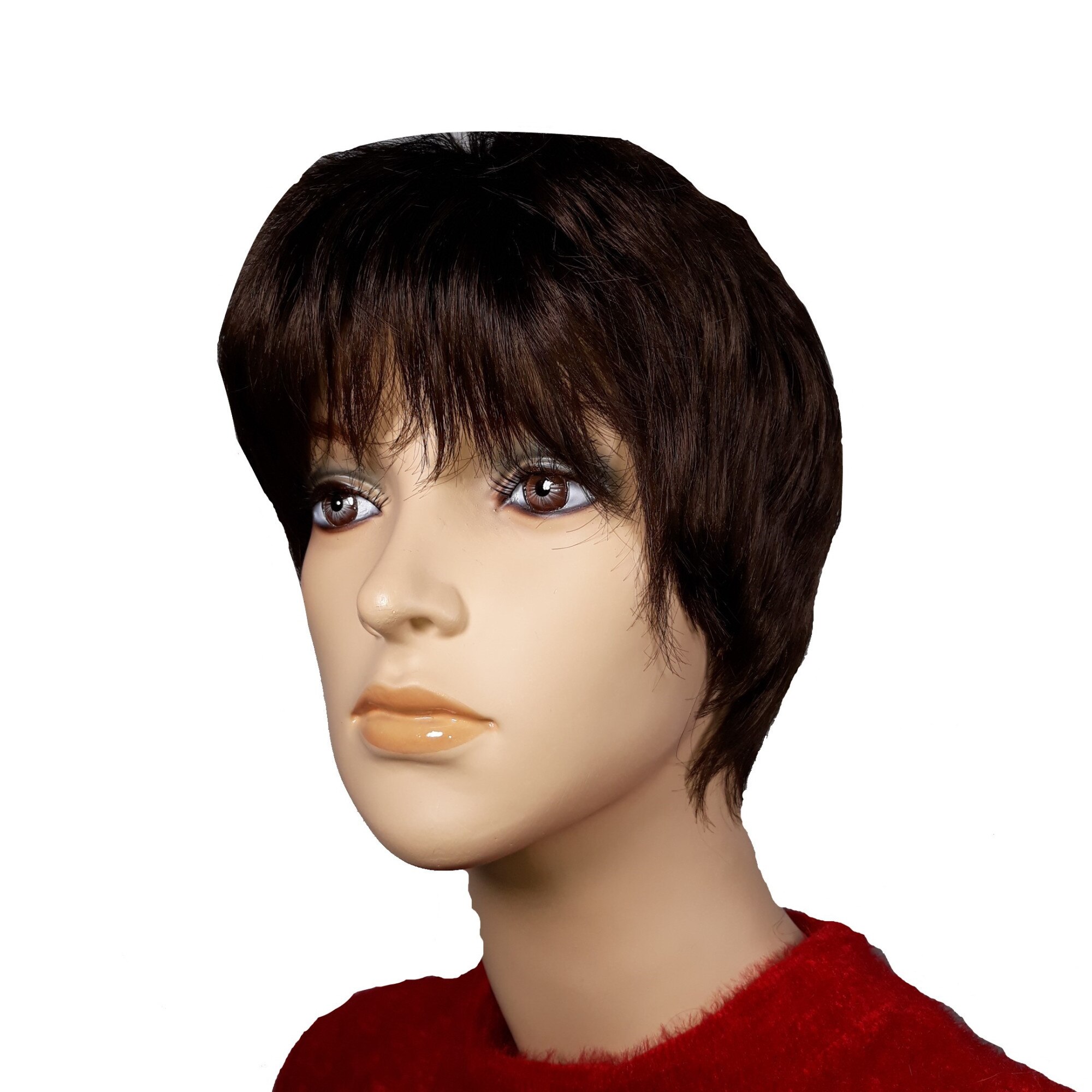 Peruca dama, fibra sintetica, cu aspect natural, saten delicat