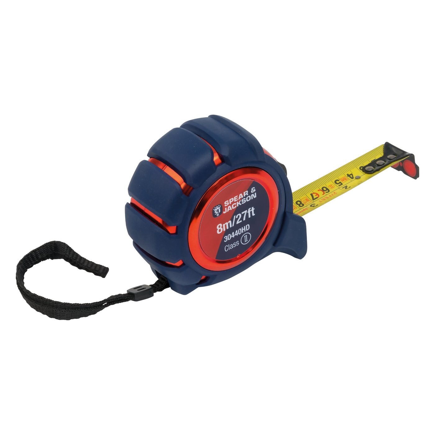 Ruleta 8 m Heavy Duty cu protectie de cauciuc, corp metalic, Spear & Jackson