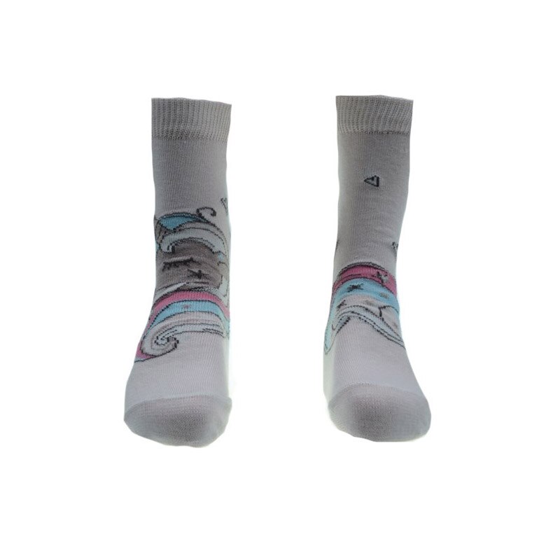 Sosete pentru fete Milusie 2266-CSP, Alb, 21-22 cm