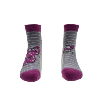 Sosete pentru fete Milusie B 2265-CRD, Gri, 13-14 cm Sosete pentru fete Milusie B 2265-CRD, Gri, 13-14 cm