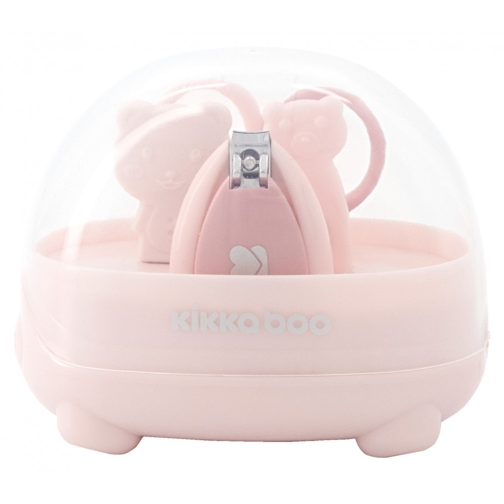 Set manichiura 3piese in cutiuta KikkaBoo Bear Pink