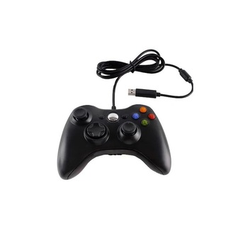 Controler cu fir EDAR® Xbox 360, controler de joc negru Controler cu fir EDAR® Xbox 360, controler de joc negru