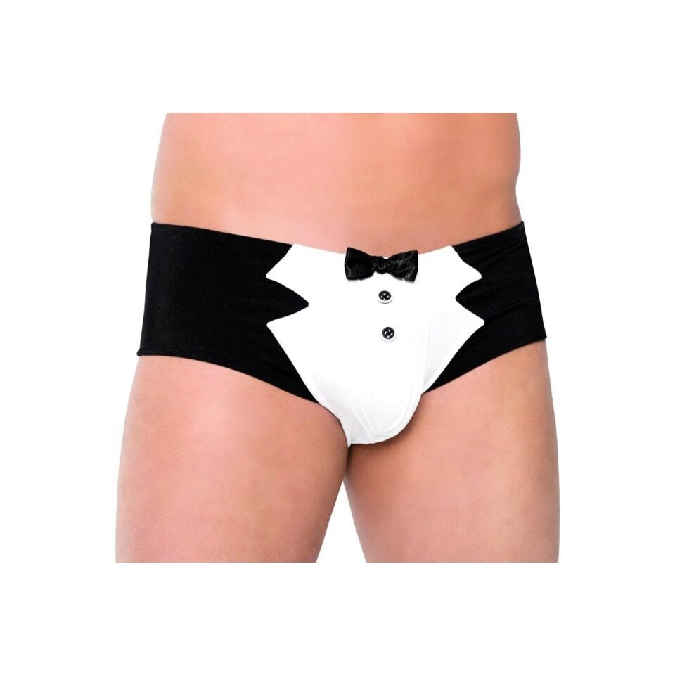 Boxeri Chelner, Softline 4504, negru/alb, marime XL