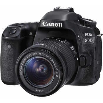 Aparat foto DSLR Canon EOS 80D, 24.2 MP,Wifi, Negru + Obiectiv EF-S 18-55mm IS STM Aparat foto DSLR Canon EOS 80D, 24.2 MP,Wifi, Negru + Obiectiv EF-S 18-55mm IS STM