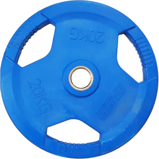 Gantera fitness Kondition, coating cauciuc, 20 kg, Negru