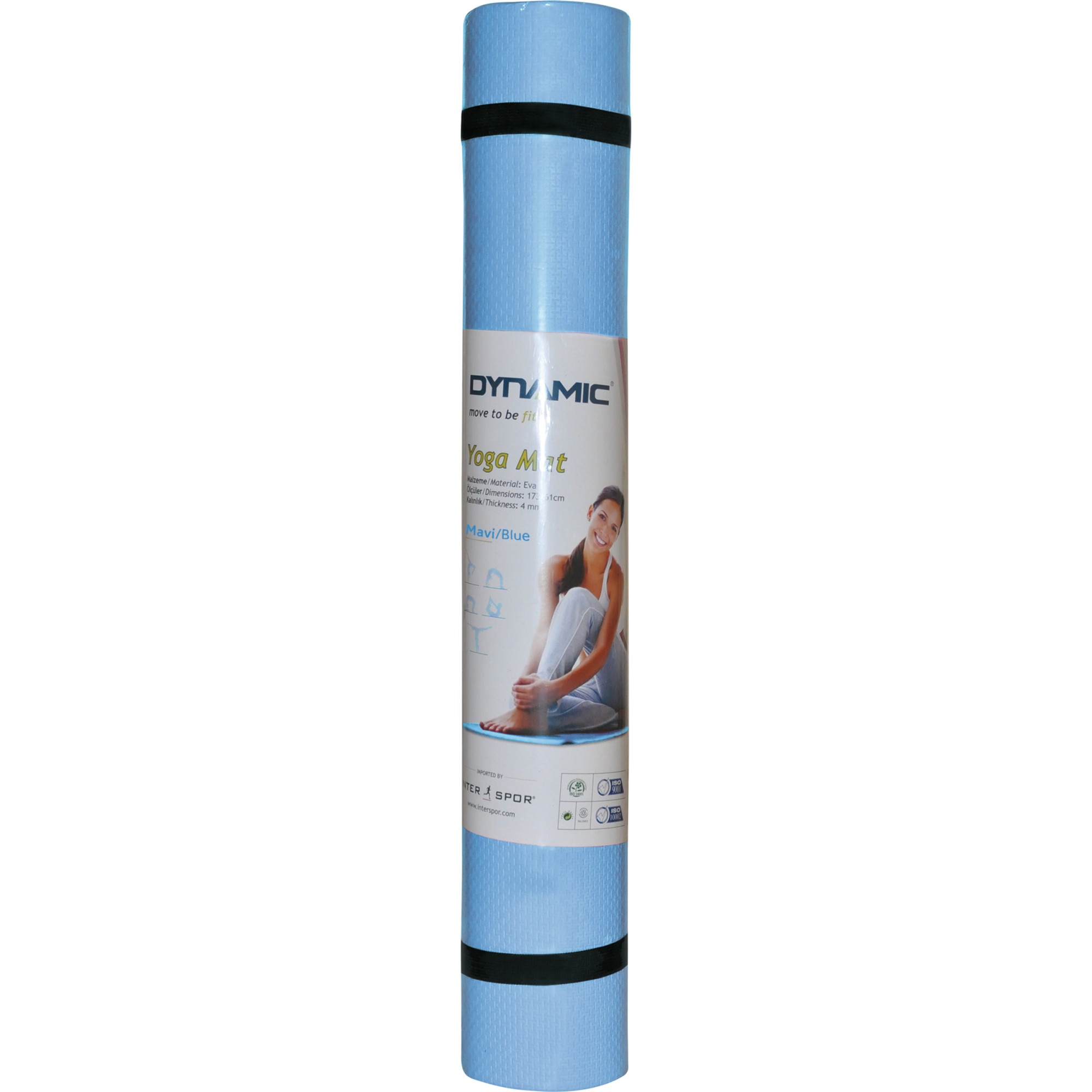 Saltea fitness/yoga/pilates Dynamic, 173 x 61 x 0.4 cm, blue