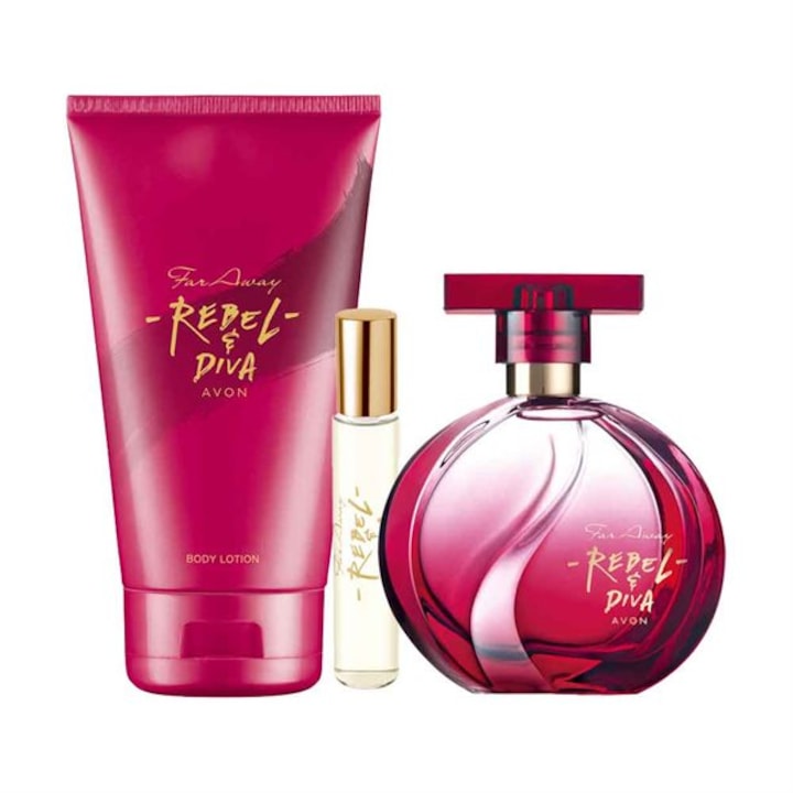 Avon Far Away Rebel & Diva női eau de parfume szett, 210 ml