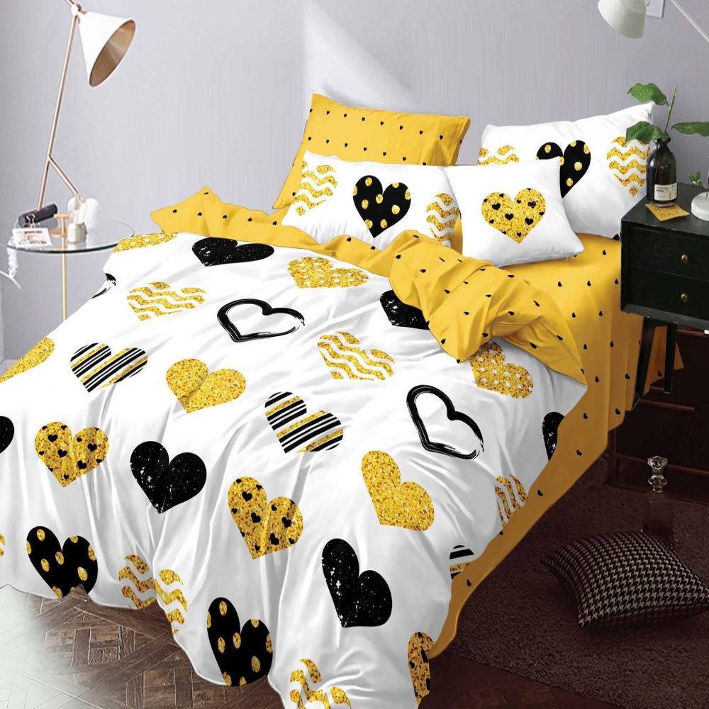 Lenjerie de pat dublu, bumbac satinat, Casa de Vis, R60-238