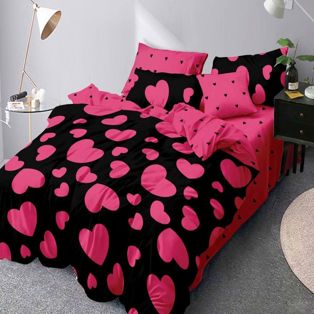 Lenjerie de pat dublu, bumbac satinat, Casa de Vis, R60-266