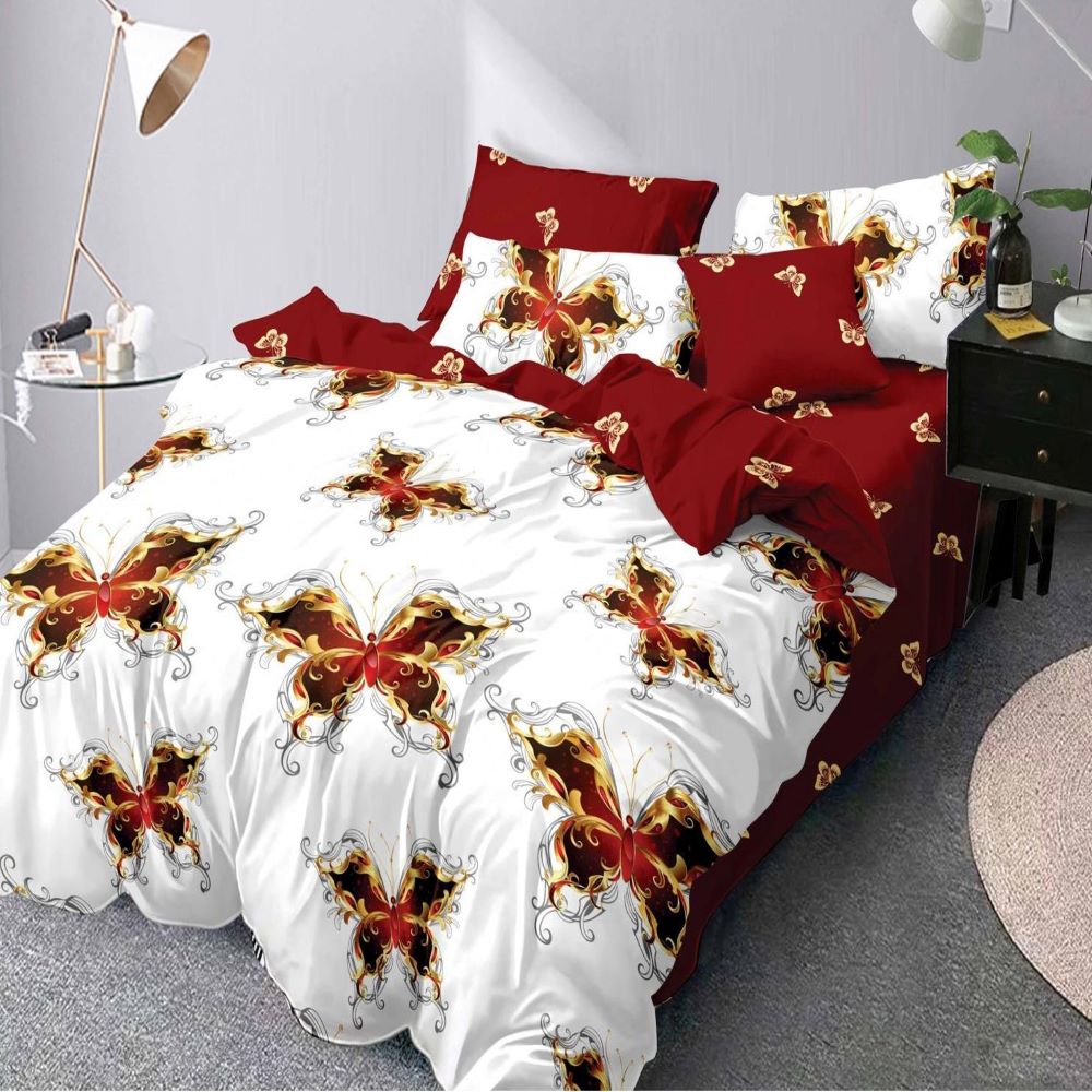 Lenjerie de pat dublu, bumbac satinat, Casa de Vis, R60-293