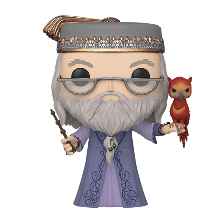 Figurina Funko POP! Harry Potter: Wizarding World - Albus Dumbledore with Fawkes, 25 cm