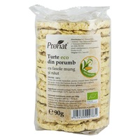 Turte din porumb cu fasole mung si naut, bio, Pronat, 90g