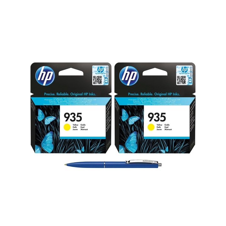 Pachet MAG4U Cartuse Cerneala Originale 2 bucati C2P22AE (935) Yellow si Pix Schneider