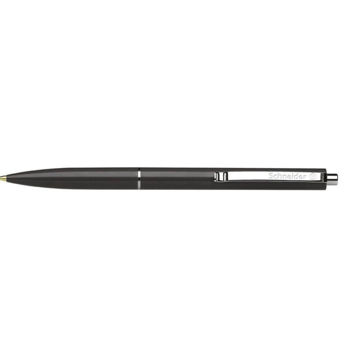 SCHNEIDER K15 golyóstoll, 0,5 mm, kék, kapcsos, fekete műanyag test
