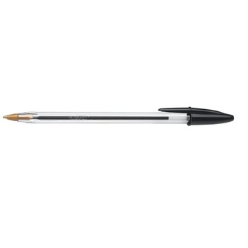 Pix BIC Cristal Mediu, 1 mm, Negru, Corp Plastic Transparent/Negru Pix BIC Cristal Mediu, 1 mm, Negru, Corp Plastic Transparent/Negru
