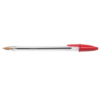 Pix BIC Cristal Mediu, 1 mm, Rosu, Corp Plastic Transparent/Rosu Pix BIC Cristal Mediu, 1 mm, Rosu, Corp Plastic Transparent/Rosu